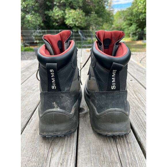 Simms men’s g4 fly fishing wading vibram sole boots size 9 euro 42 river wade main image 2